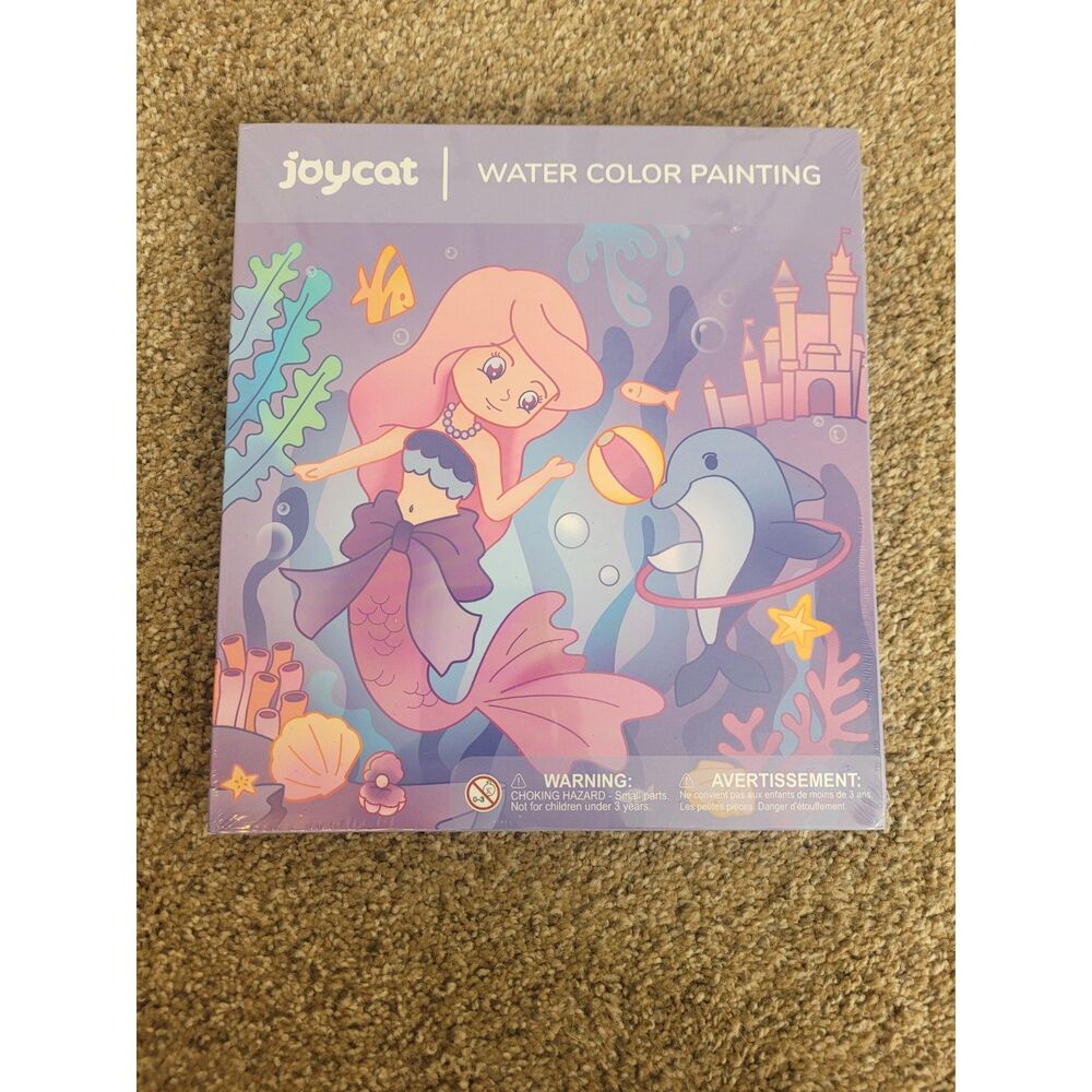 JoyCat Water Color Painting Kit Kids Mermaid Dolphin Art Set NEW Sealed Ages 3+